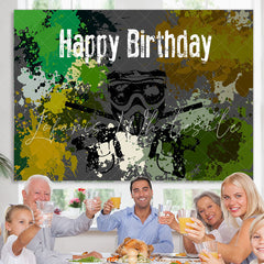 Lofaris Full Of Graffiti Shooting Game Birthday Backdrop