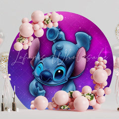 Fun Lilo And Stitch Kids Party Round Backdrop For Tropical Vibe
