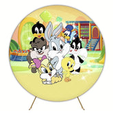 Fun Looney Tunes Round Backdrop For Cartoon Theme Party
