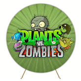 Fun Plants Vs Zombies Kids Party Round Backdrop For Playful Vibe