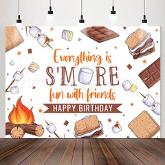 Lofaris Fun With Friends Chocolate Happy Birthday Backdrop