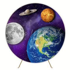 Galaxy Round Backdrop For Outer Space Party Fun Celebration