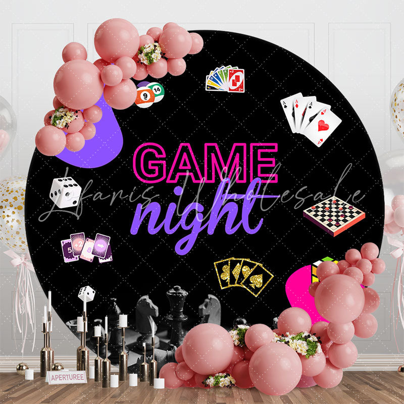 Lofaris Game Night Cards Uno Round Happy Birthday Backdrop