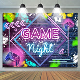 Lofaris Game Night Graffiti Light Colorful Birthday Backdrop