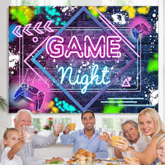 Lofaris Game Night Graffiti Light Colorful Birthday Backdrop