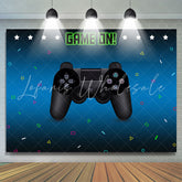 Lofaris Game On Gamepad Blue Bokeh Birthday Party Backdrop for Boy