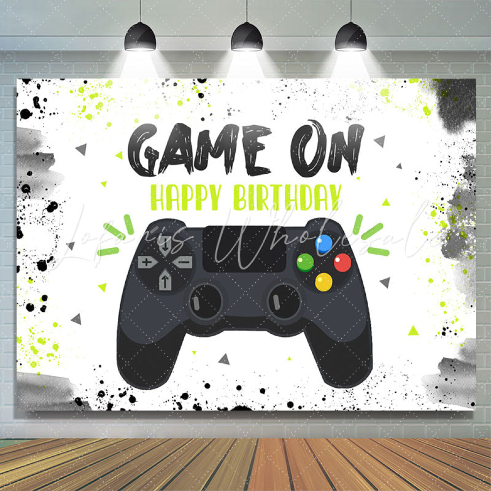 Lofaris Game On Playing Theme Party Happy Birthday Backdrop