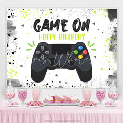 Lofaris Game On Playing Theme Party Happy Birthday Backdrop