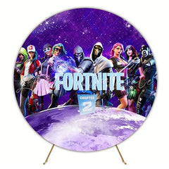 Gamers Theme Fortnite Birthday Party Round Backdrop For Exciting Vibe