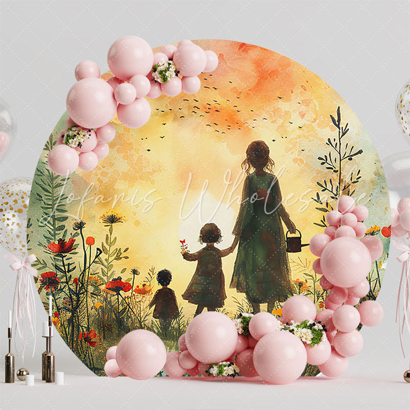 Garden Mothers Day Round Backdrop for Spring Event