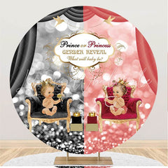 Lofaris Gendar Reveal Baby Shower Round Backdrop for Party