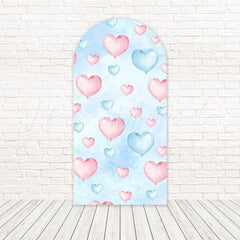 Gender Reveal Pink Blue Theme Arch Backdrop For Baby Shower Event