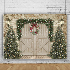 Lofaris Genourous DIY Outdoor Merry Christmas Village Backdrop