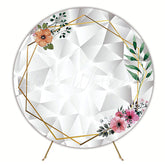 Geometric Crystal Round Backdrop for Modern Event Celebration