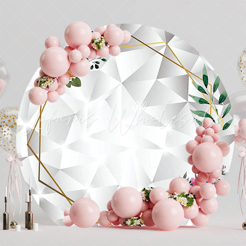 Geometric Crystal Round Backdrop for Modern Event Celebration