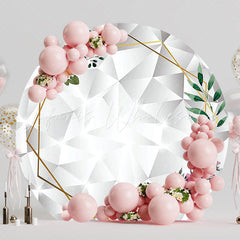 Geometric Crystal Round Backdrop for Modern Event Celebration