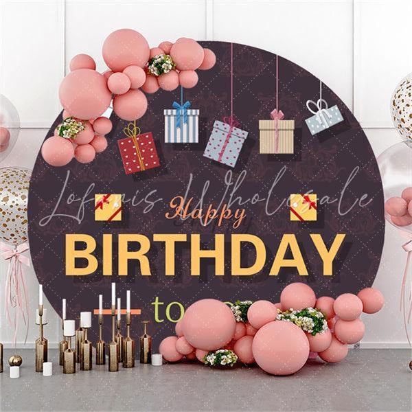 Lofaris Gift Custon Circle Happy Birthday Backdrop For Boy