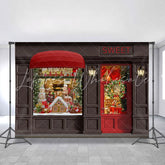 Lofaris Gingerbread Christmas Decor Door Photo Backdrops