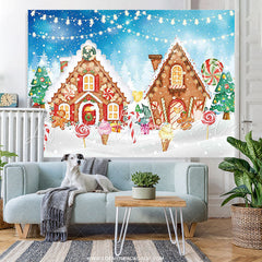 Lofaris Gingerbread House Candyland Xmas Baby Shower Banner