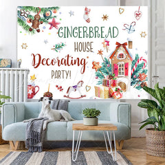 Lofaris Gingerbread House Decorating Party Christmas Backdrop