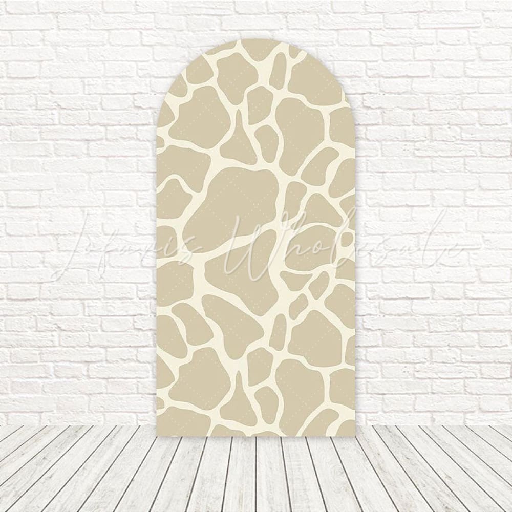 Giraffe Animal Print Wild Safari Arch Backdrop For Jungle Party Decor