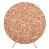 Glamorous Glitter Gold Round Backdrop For Stylish Party Celebration