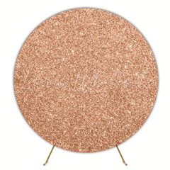 Glamorous Glitter Gold Round Backdrop For Stylish Party Celebration