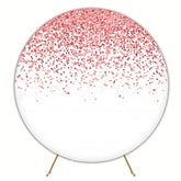 Glamorous Glitter Pink Round Backdrop For Party Celebration Fun