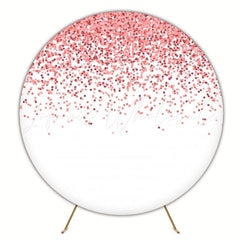 Glamorous Glitter Pink Round Backdrop For Party Celebration Fun