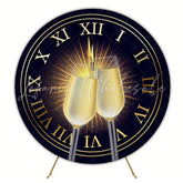 Glamorous New Year Round Backdrop For Sparkling Celebration
