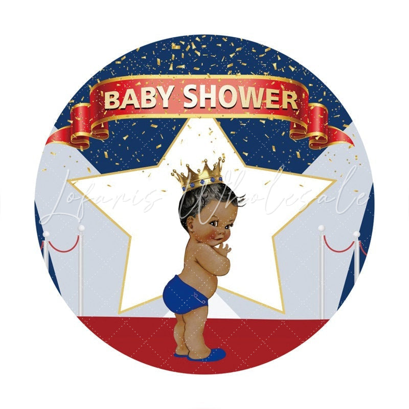 Lofaris Glitter Baby Circle Shower Backdrop For Party