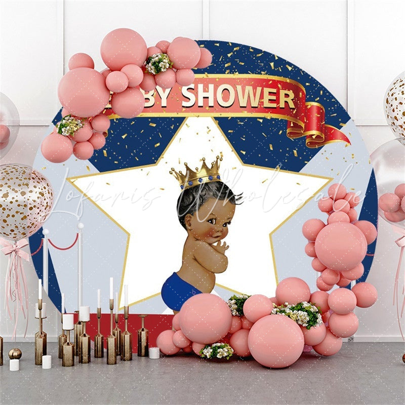 Lofaris Glitter Baby Circle Shower Backdrop For Party
