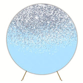 Glitter Blue Sparkle Round Backdrop For Elegant Party Celebrations