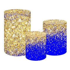Glitter Blue Sparkle Themed Cover Cylinders Kit