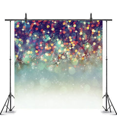 Lofaris Glitter Bokeh Branch Green Backdrop For Photo Studio