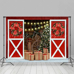 Lofaris Glitter Christmas Tree Backdrop for Party
