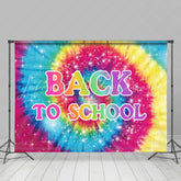 Lofaris Glitter Colorful Rainbow Theme Back To School Backdrop