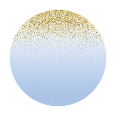 Lofaris Glitter Dots And Dark Blue Circle Birthday Backdrop