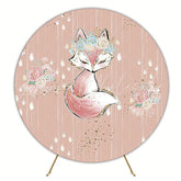 Glitter Fox Round Backdrop for Fun Party Celebration