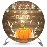 Lofaris Glitter Lights Circle Pumpkin Baby Shower Backdrop