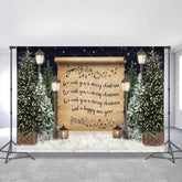 Lofaris Glitter Night Christmas Trees Lights Backdrops