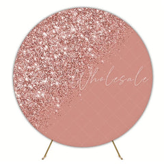 Glitter Pink Round Backdrop For Glamorous Kids Party Fun