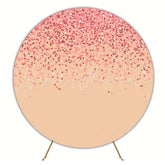 Glitter Pink Sparkle Round Backdrop For Glamorous Events