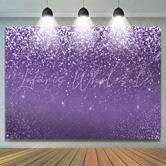 Lofaris Glitter Purple Bokeh Birthday Baby Shower Backdrop