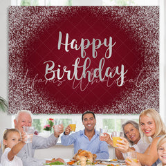 Lofaris Glitter Silver Dots Girls Princess Birthday Backdrop