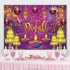 Lofaris Glitter Spark Colorful Happy Diwali Holiday Backdrop