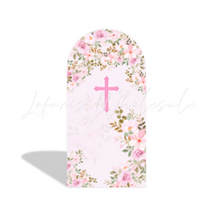 God Bless Christening Baby Shower Baptism Party Arch Backdrop Wall Cloth Cove