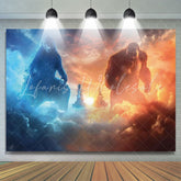 Godzilla Monster Kong Backdrop For Birthday Party Decorations