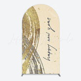Gold and Black Arch Backdrop for New Year Celebration