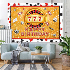 Lofaris Gold Bokeh Glittter Coins Jackpot Birthday Backdrop